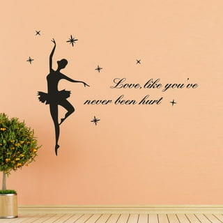 Girls Door Signs for Bedrooms Dance Sticky Tiles for Walls Decor Stickers  Removable Room Mural Home Wall Decal Wall Home Decor Glow up Stickers Home