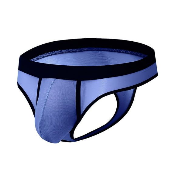 Teissuly Ice Silk Mesh Transparent Men's Thong Underwear Men's Thong Underwear Men's Underwear