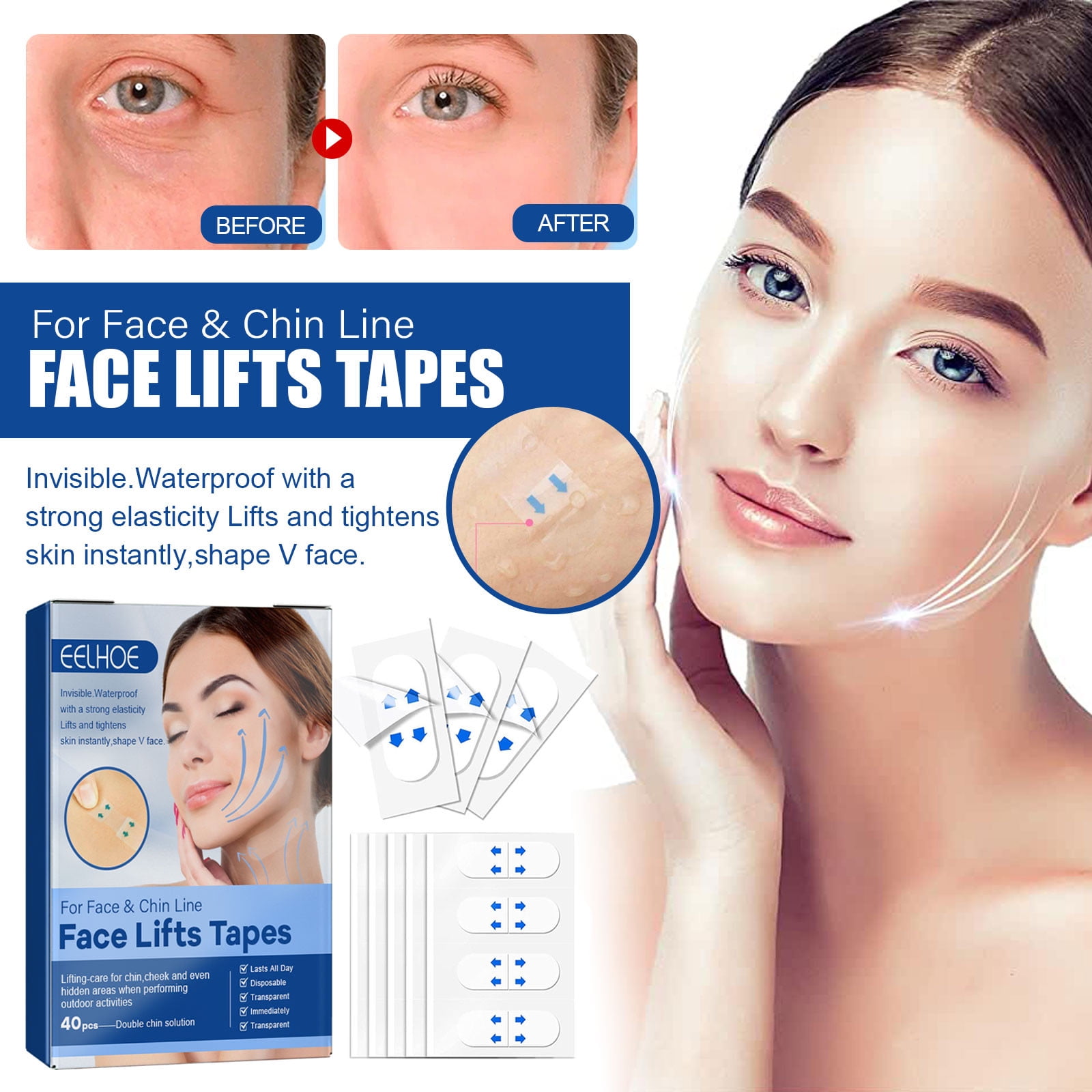 Teissuly Invisible Face Lifting Patch Skin Shrinking And Tightening Face Lifting Patch Lower Jaw
