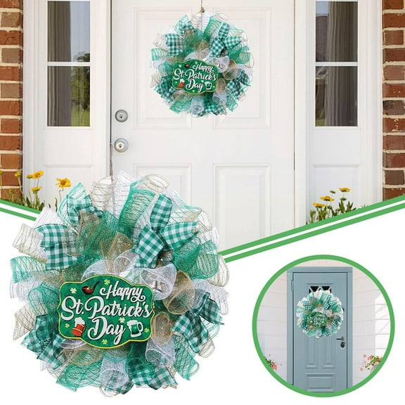 Teissuly Irish Festival Garlands Door Decorations Saint Patrick's Day Ribbons Pygmy Garlands Pendant Props