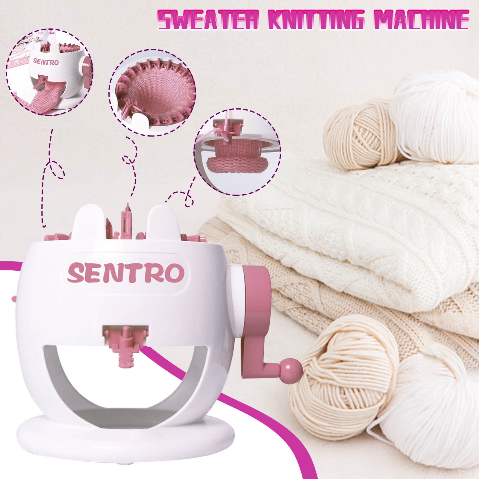SENTRO Knitting Machine 22 Needles Smart Weaving Loom Round