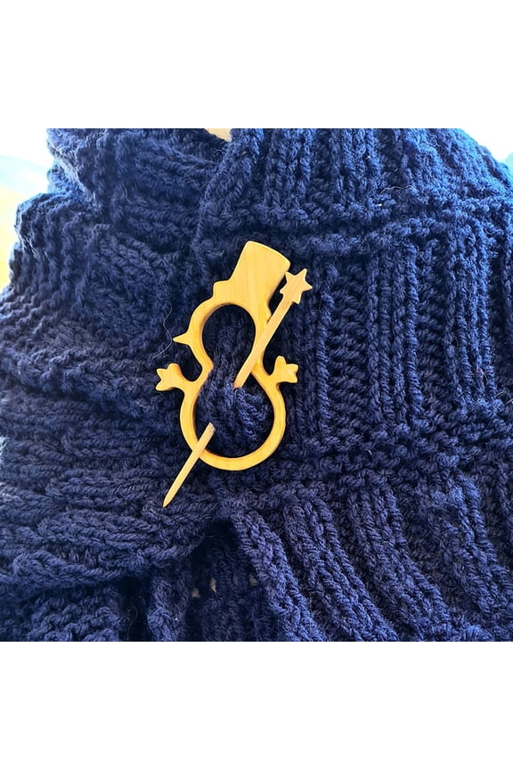 Log Primary Color Small Scarf Or Wrap Pin Brooch