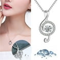 thumbnail image 1 of Teissuly Luxury Glitter Smart Music Note Necklace Necklace Valentine's Day Gift, 1 of 6