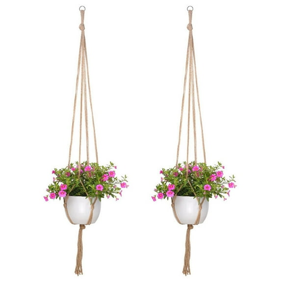 Teissuly Macrame Plant Hangers Hanging Basket Hanging Plant Holder Bohemian Decor Plant
