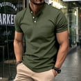 thumbnail image 1 of Teissuly Man Long Sleeve Solid Color Lapel Button Fashion Fallow T-Shirt Tops, 1 of 6