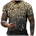 thumbnail image 1 of Teissuly Men Casual Fashion Round Neck Pullover Print T-Shirt Short Sleeve Tops, 1 of 4