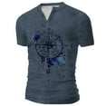 thumbnail image 1 of Teissuly Men Short Sleeve Printing Round Neck Pullover T Shirt Blouse, 1 of 3