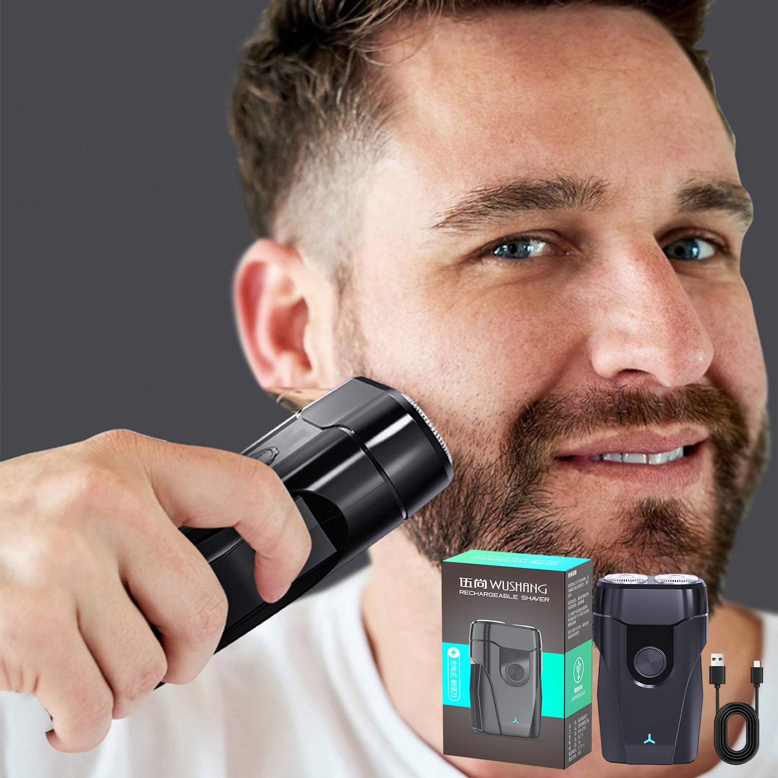 Teissuly Men’s Electric Shavers Rotary Waterproofing/Rechargeable