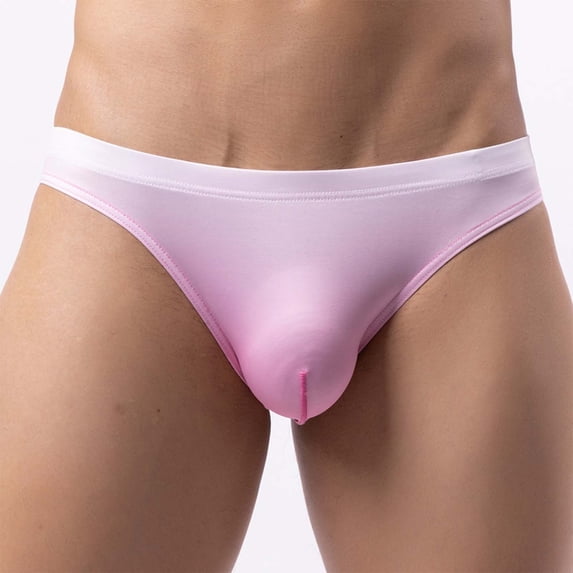 Teissuly Men's Gradient Color Underwear Sexy Low Waisted Pants