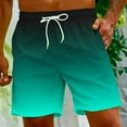 thumbnail image 1 of Teissuly Men's Gradient Printing Special Print Beach Casual Trouser Shorts Pants, 1 of 9
