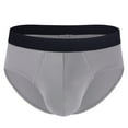 thumbnail image 1 of Teissuly Men's Household Fallow Ventilate Polyester Underwear Solid Color Open Briefs, 1 of 3