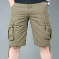 thumbnail image 1 of Teissuly Men's Plus Size Cargo Shorts Multi-Pockets Relaxed Summer Beach Shorts Pants, 1 of 4
