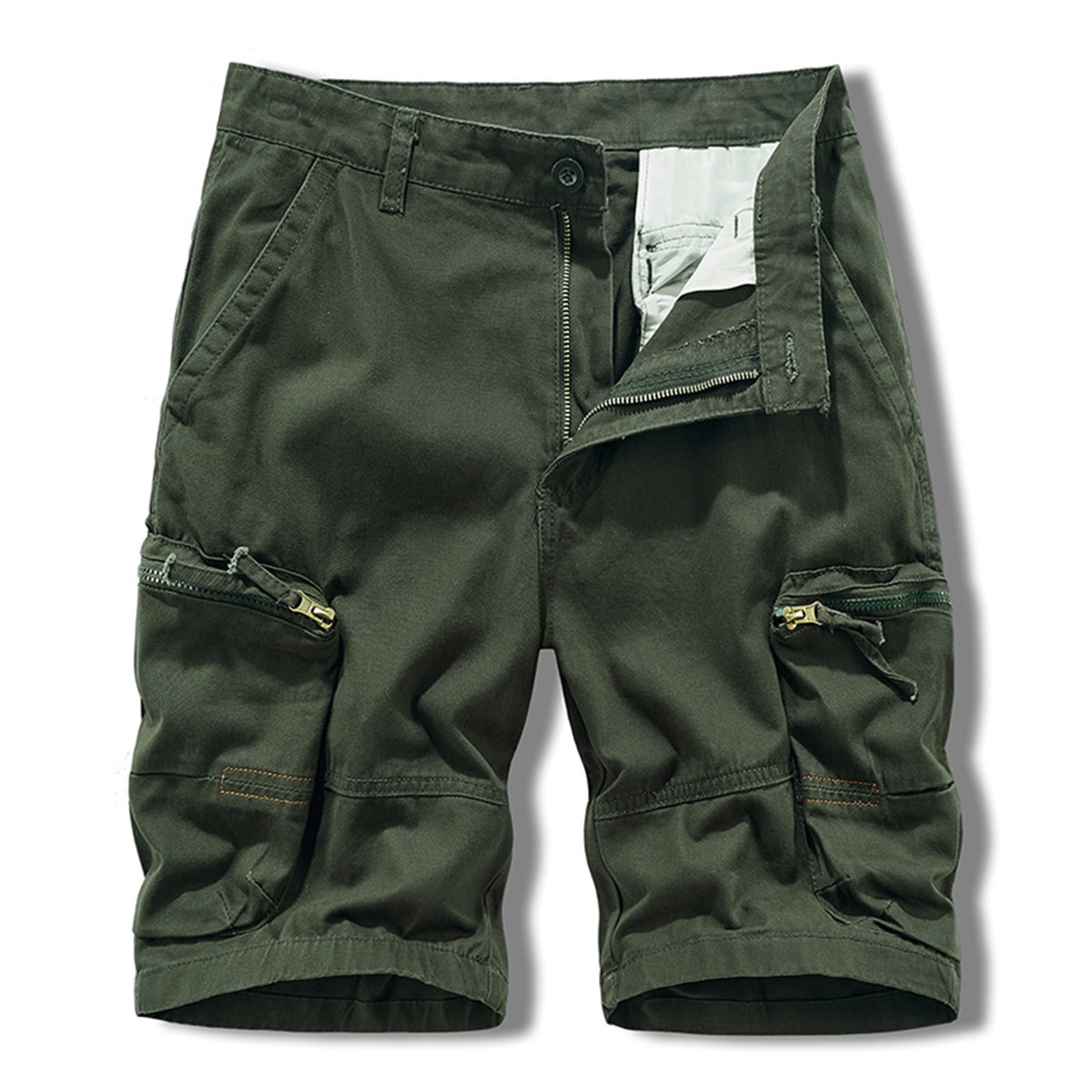 Men's Plus Size Cargo Shorts with Multiple Pockets