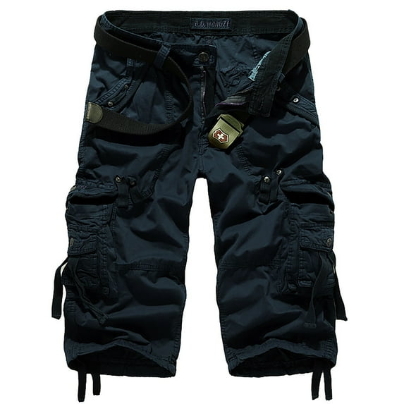 Teissuly Men's Plus Size Cargo Shorts Multi-Pockets Relaxed Summer Beach Shorts Pants