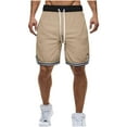 thumbnail image 1 of Teissuly Men's Summer Solid Color Sports Fitness Breathable Shorts, 1 of 3