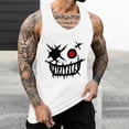 thumbnail image 1 of Teissuly Men's Tank Colorless Gradient Printing Round Neck Thin Strap Leakage Back Regular Casual Sports Tank Blouses, 1 of 5