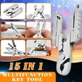 thumbnail image 1 of Teissuly Mini Multitool Outdoor Small Pliers,Pocket Multitool Mini Pliers With Knife,Smart Plier,Bottle Opener,Double-sided polishing multools,15in1 Stainless Steel Accessible Tools(Silver ), 1 of 9