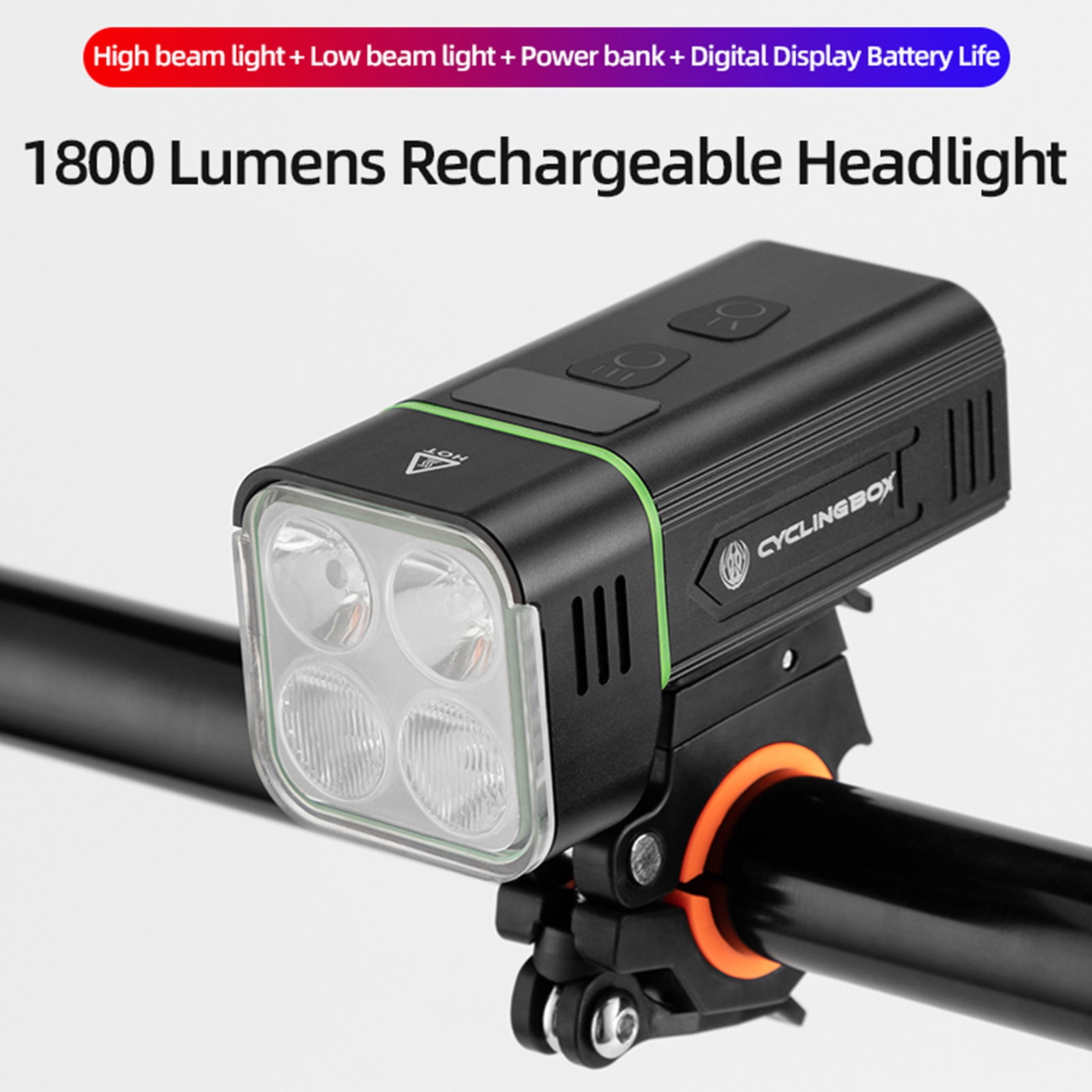 Teissuly Mountain Bike Headlights Aluminum Alloy High Brightness