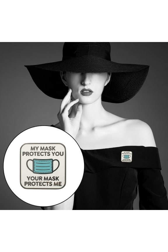 My Mask Protects You, Your Mask Protects Me Pin,Mini Pin for men and women