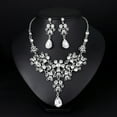 thumbnail image 1 of Teissuly Necklace Earrings Alloy Rhinestone Jewelry Set Wedding Party Accessories, 1 of 8
