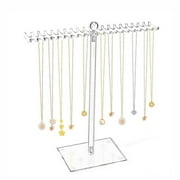 Teissuly Necklace Organizer Clear Necklace Stand Jewelry Organizer Display Tree Hanger Rack With Hooks For Necklaces Chain Pendant Bracelets Ring