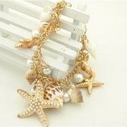 Teissuly Ocean Sea Faux Pearl Bracelets Bangles Pendant Jewelry