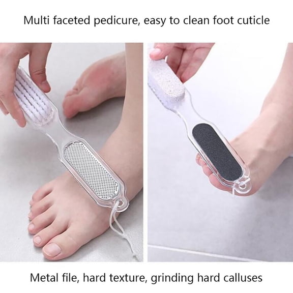 Teissuly Pedicure Paddle 4 in 1 One Foot Rasp File Pumice Stone Brush Scrub Skin
