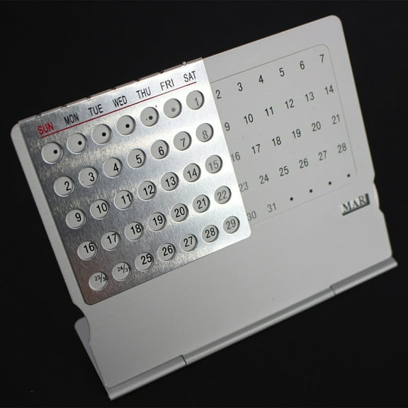 Teissuly Perpetual Desktop Monthly Calendar Manual Setting Repeatedly Use for 100 Years