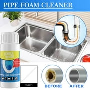 Teissuly Pipe Dredge, Drain Cleaner, Powerful Sink and Drain Cleaner Magic Bubble Bombs Fast Foaming Pipe Cleaner Powder Dredge Agent for Kitchen Toilet Pipeline Quick Cleaning Tool