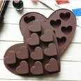 thumbnail image 1 of Teissuly Premium Food-Grade Silicone Heart Shape Molds Nonstick Chocolate Candy Ice Cube Sugar Maker Mould Tray Baking Jelly Mold for Valentine's Party Cake Decoration Valentines Gift, 1 of 5