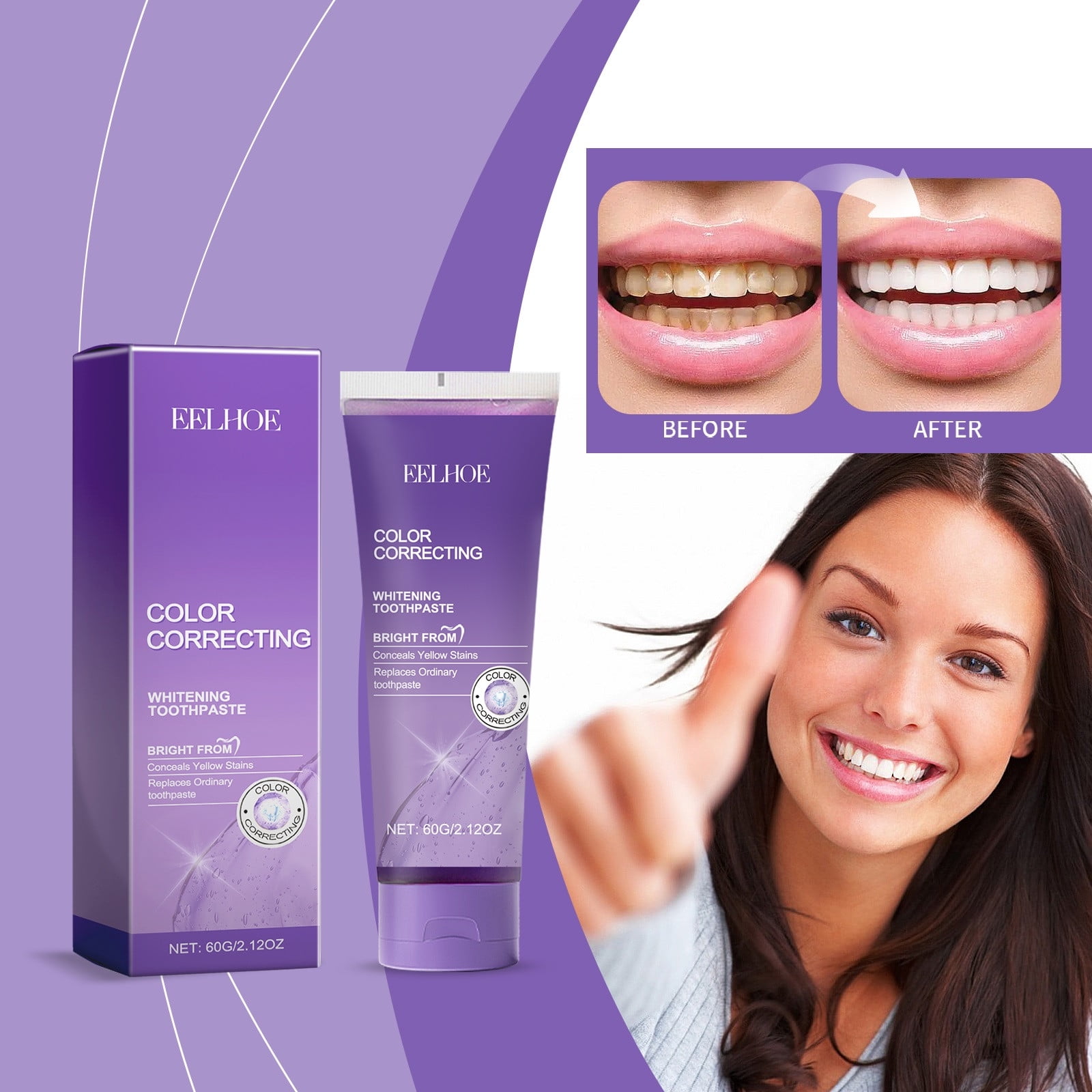 Teissuly Purple Whitening Toothpaste Purple Tooth Paste For Teeth