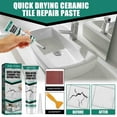 Teissuly Quartz Countertop Chip Repair Kit, Porcelain, Tile, Ceramic, Marble, Concrete, Wood