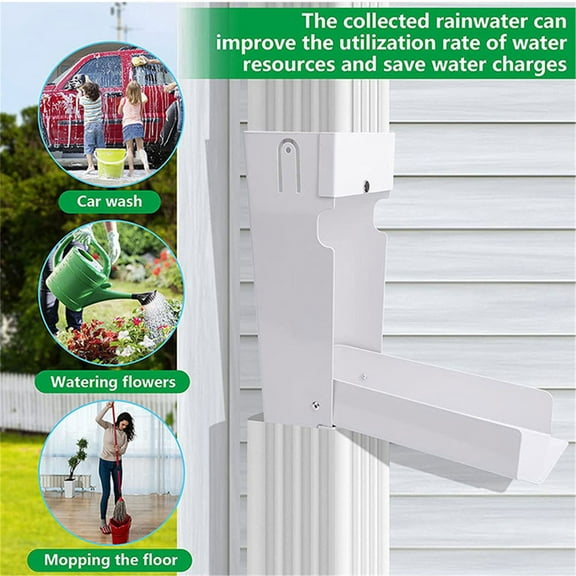 Teissuly Rainwater Collection System, Rain Barrel Diverter Catching Collection System, Stainless Steel Raindrop Rainwater Colander Fits 3" x 4" Standard Downspout