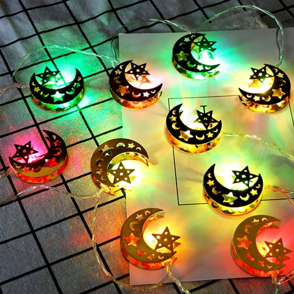 Teissuly Ramadan Eid Decor LED Lights Home Room Festival Party Festival Nice Lights