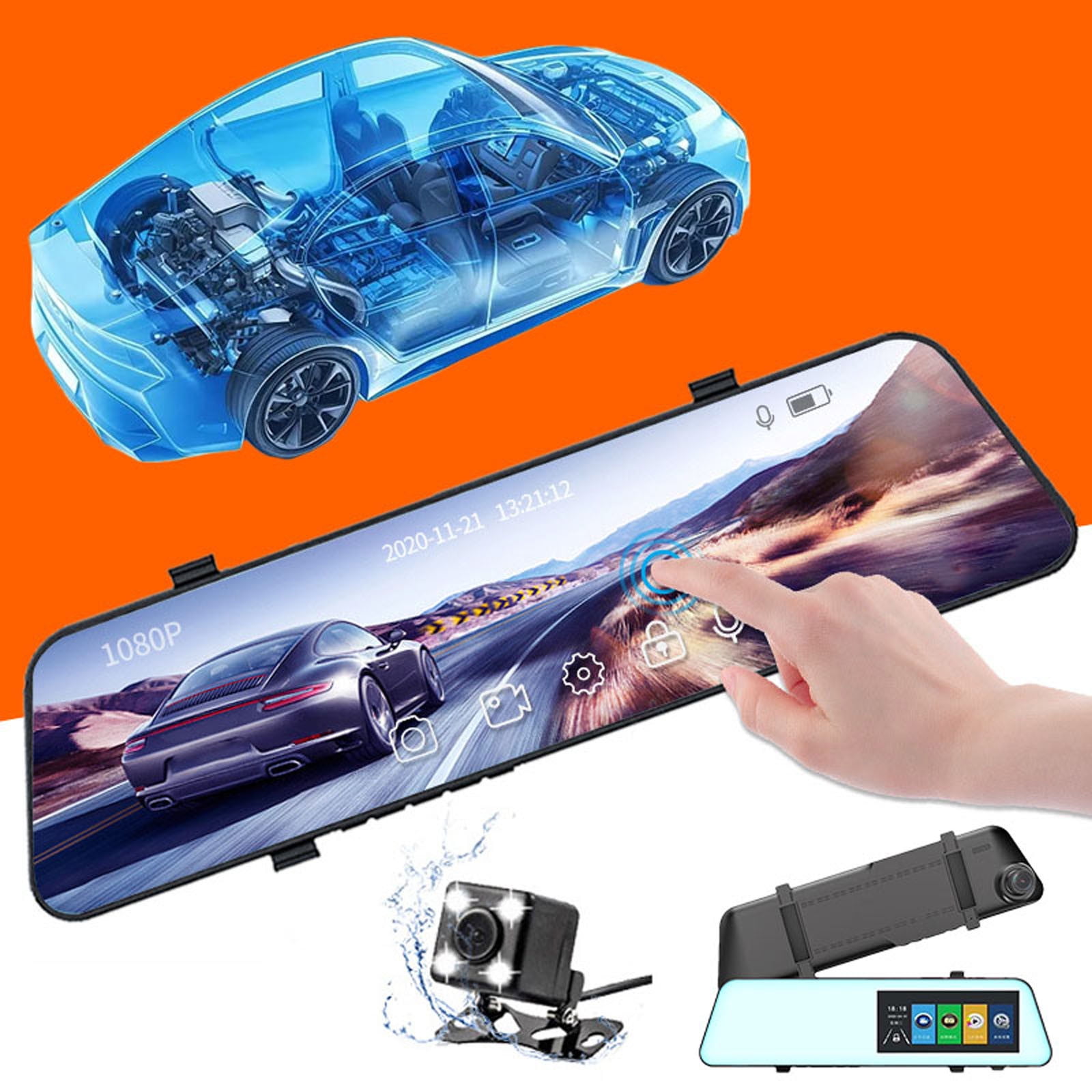 Teissuly Rear View Camera Rear View Camera Dashboard Camera 1080P ...