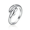 thumbnail image 1 of Teissuly Ring Gold Dolphins Open Ring Midi Pinkie Finger Toe Ring For Women, 1 of 6