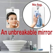 Teissuly Shatterproof shower mirror fogless for shaving mirror, Small Wall Hanging Camp Vanity Mirror,Unbreakable Plexiglass Makeup travel camping mirrors,men fog free handheld,Outdoor Showers