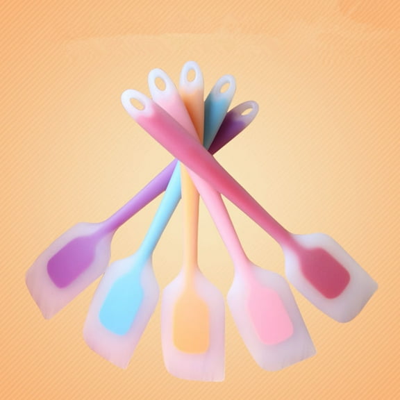 Teissuly Silicone Spatula Heat Resistant, Mini Rubber Spatulas with Stainless Steel Core Non-Stick Flexible Scrapers for Cooking Baking Mixing Creaming Set of 5