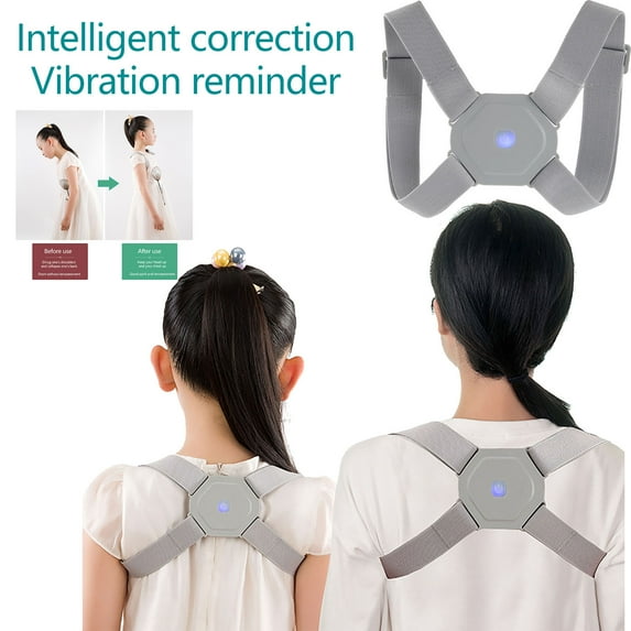 Teissuly Smart Corrector Electronic Posture Reminder With Sensor Vibration Upper Back Brace Straightener For Women Men Kids