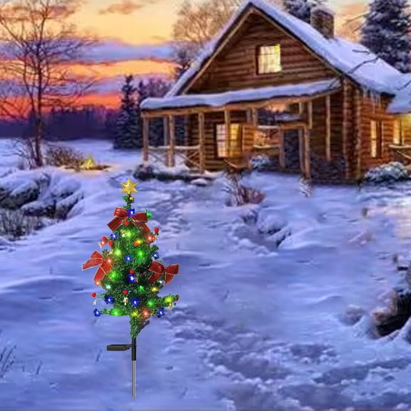 Teissuly Clearance Solar Christmas Decoration Light LED Christmas Tree Plug In Light Outdoor Garden Decoration Light Best Gift