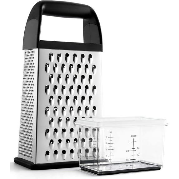 Teissuly Stainless Steel Four-sided Grater Multi-function Grater Four-in-one Grater Cheese Cheese Grater