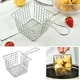 thumbnail image 1 of Teissuly Stainless Steel Mini French Fries Basket Square Fryer Baskets, FDA Grade Kitchen Cooking Tool Food Presentation Tableware (Small 3.9inch 1pcs pack), 1 of 9