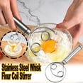 thumbnail image 1 of Teissuly Stainless Steel Whisk Flour Coil Stirrer Egg-Beater Stick Kitchen Baking Tool Handle Dough Agitator Whisk Gadget, 1 of 9