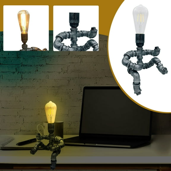 Teissuly Steampunk Style Table Lamp - Guitar Player Retro Style Robot Table Lamp