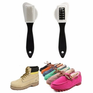 1pc Suede & Nubuck & Leather Shoes Cleaner Brush With Gum Rubber