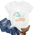 thumbnail image 1 of Teissuly Summer Beach Printed T-shirt With Round Neck And Short Sleeved Top, 1 of 3
