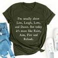 thumbnail image 1 of Teissuly Summer Tops Gifts For Man And Women T-Shirt Summer Letter Print Short Sleeve Blouse, 1 of 8