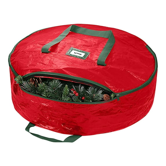 Teissuly Tear Water Resistant Christmas Wreath Storage Bag Wreath Receive Bag