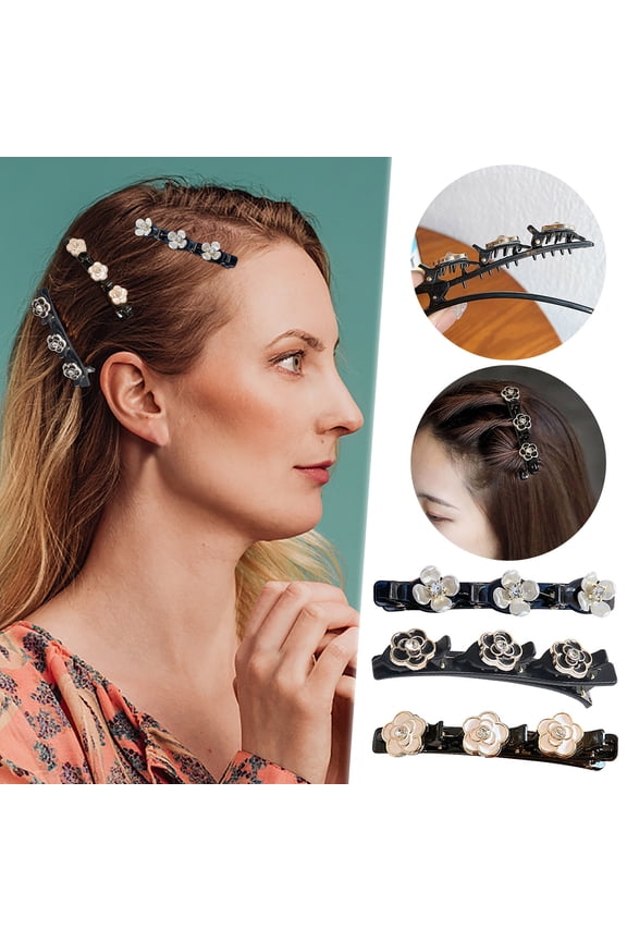 Temperament Camellia Rose Hair Clip Forehead Bangs Hair Clip Female Summer Clip Headdress