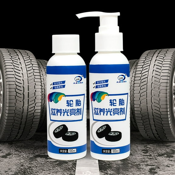 Teissuly Tire Shining Car Wax Tire Wax Refurbishment Cream Cleaning And Glazing Protection Brightener Waxing And Blackening Maintenance Tire 100ml